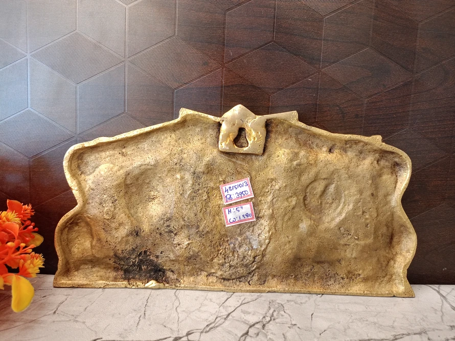 Brass Perumal Nammam Wall Plate 5'' at Wholesale Dealer Jaipur India 100% Pure Brass Idols at Best Price - Image 2