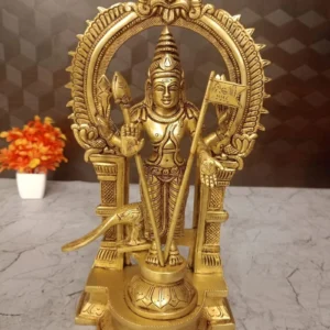 Brass Murugan Arch idol at Wholesale market Aligarh, India