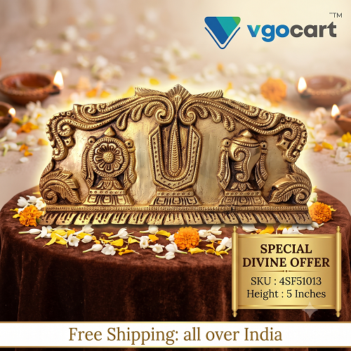 Brass Perumal Namma Wall Plate