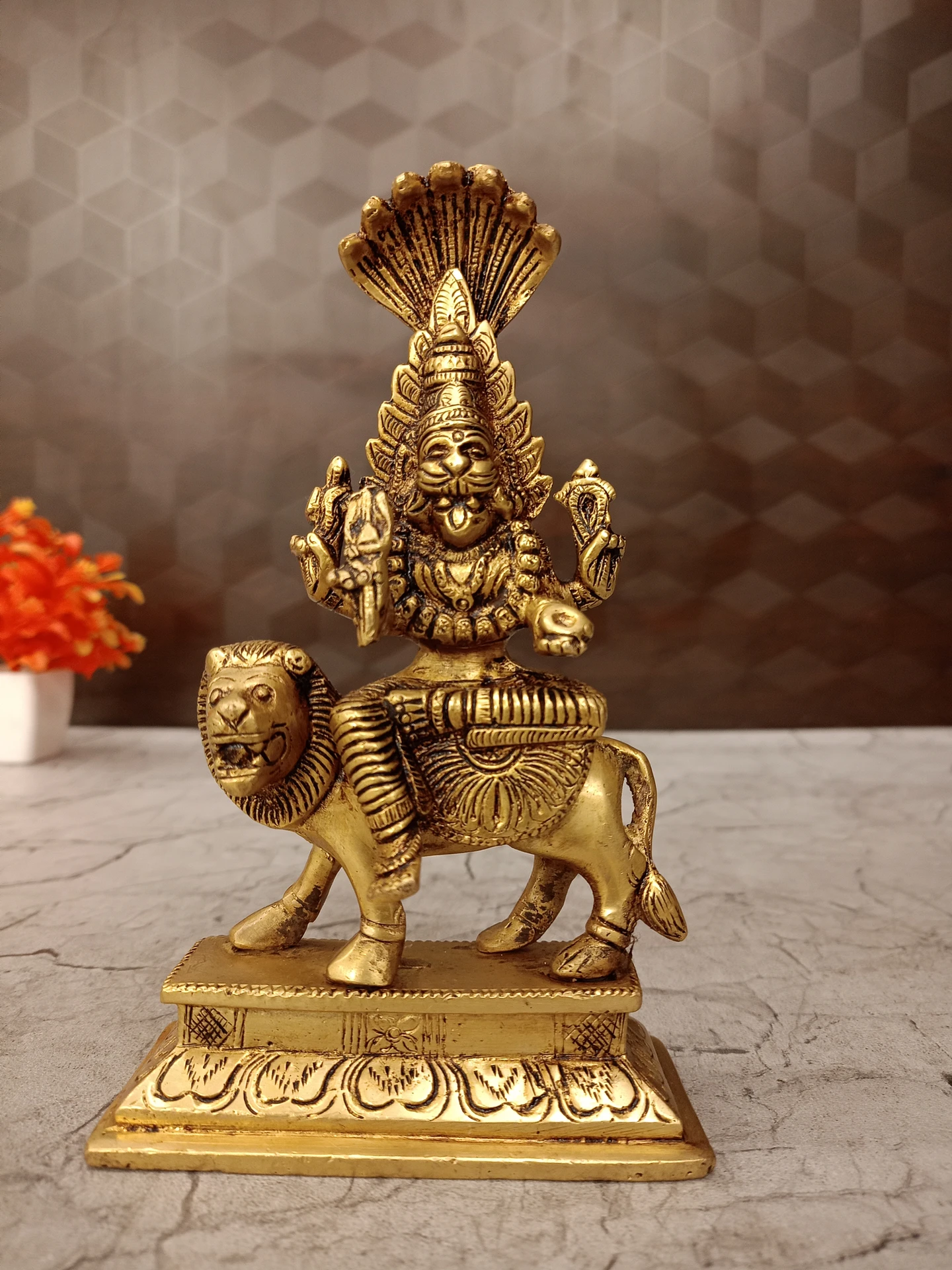 Brass Prathyangira devi Idol 7"