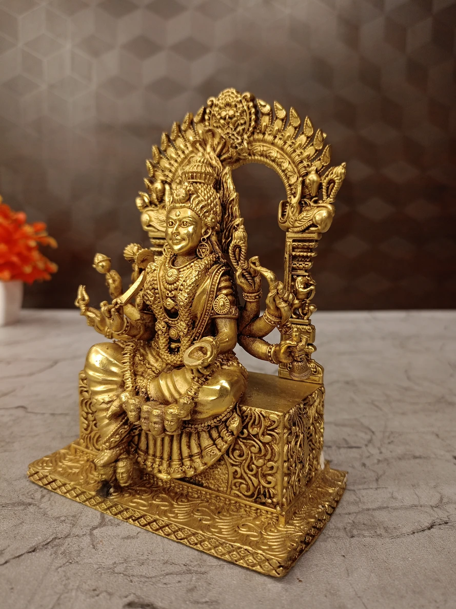 Brass Fine Art Samayapuram Maariyamman Idol 6" - Image 3