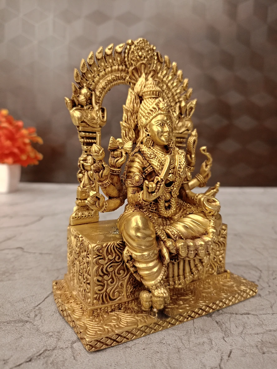 Brass Fine Art Samayapuram Maariyamman Idol 6" - Image 2