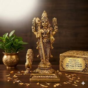 Brass Murugan Idol 5 Inch