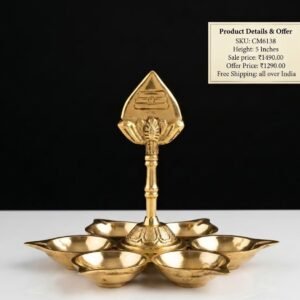 Brass Vel with Six Diyas 5 Inch