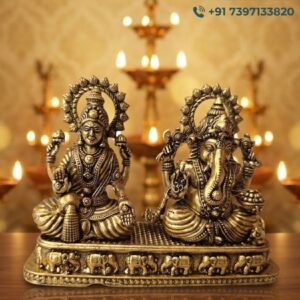 Brass Lakshmi Ganesha Idol