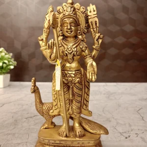 Brass Murugan Idol 8.5 Inch