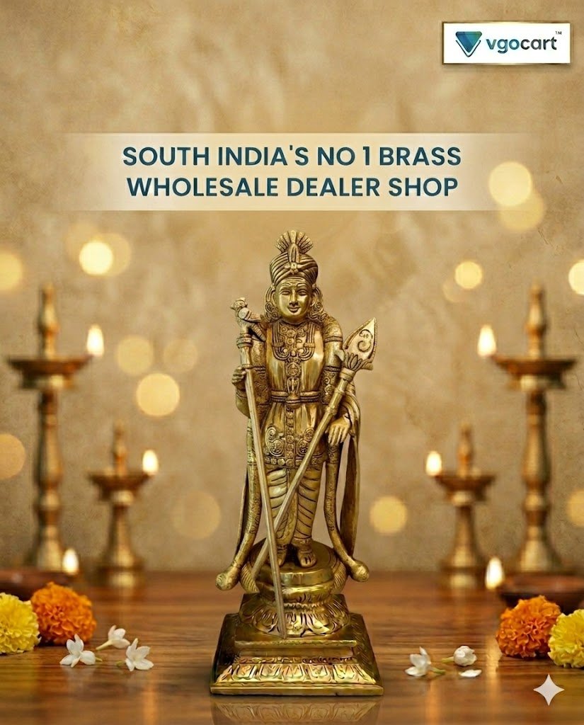 Brass Raja Alangara Murugan Idol 12 Inch