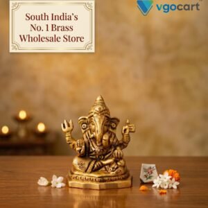 Brass Small Ganesha Idol 2.5 Inch