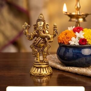Handcrafted Brass Ganesha Idol 2.5 Inch