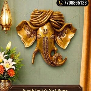 Antique Brass Pagadi Ganesha Wall Hanging 9 Inch