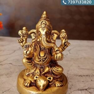 Brass Ganesha Idol 4.5 Inch