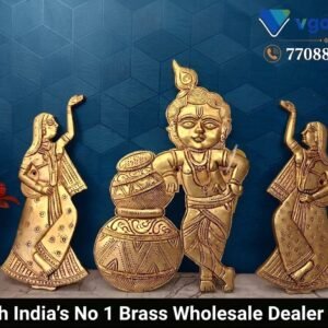 Brass Vennai Krishna Wall Mount 10 Inch