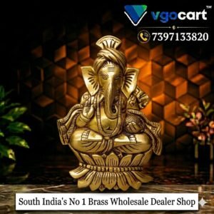 Buy Brass Lotus Ganesha Wall Hanging 9 Inch