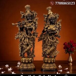 Brass Radha Krishna Statue 29 Inch
