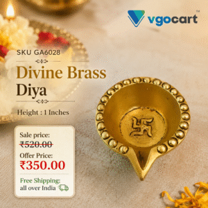 Brass Agal Diya Swasthi – 1”