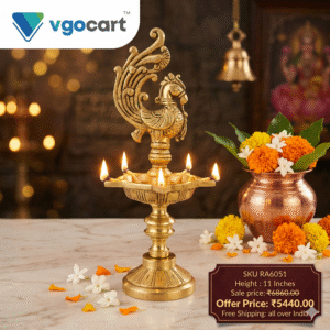 Brass Five Face Annam Diya -11”