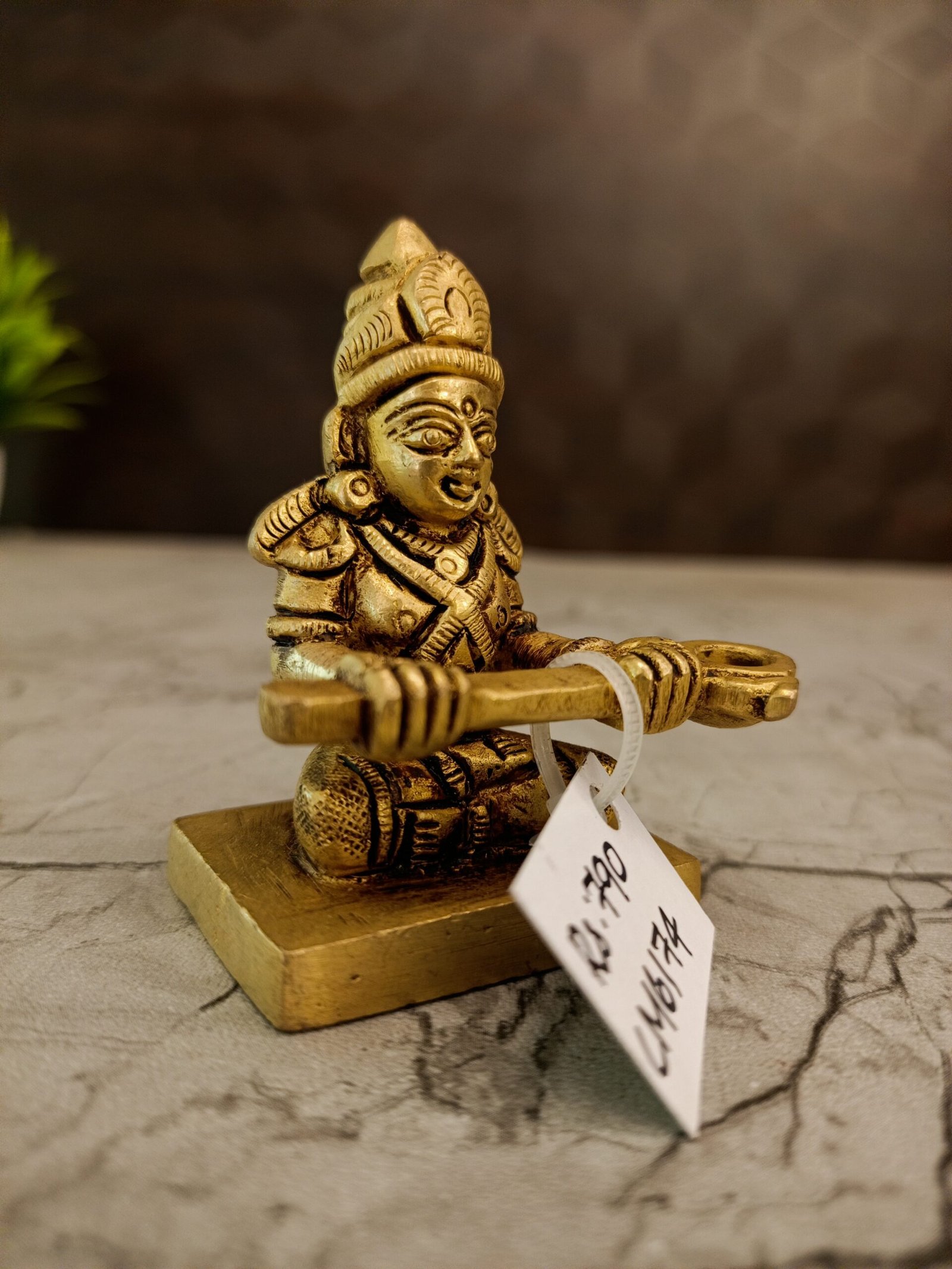 Brass Small Annapoorani Squre Base – 2” - Image 3