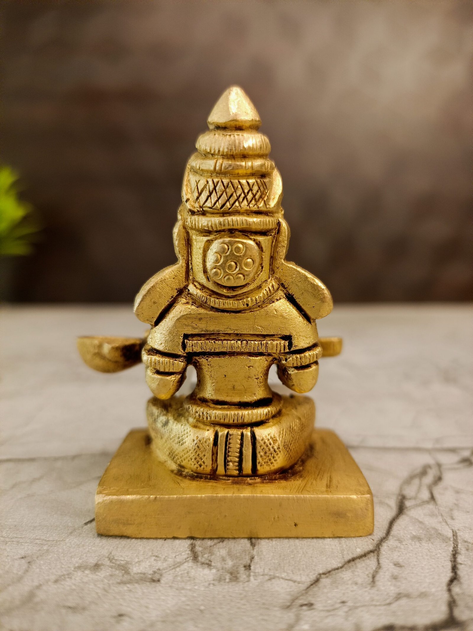 Brass Small Annapoorani Squre Base – 2” - Image 2
