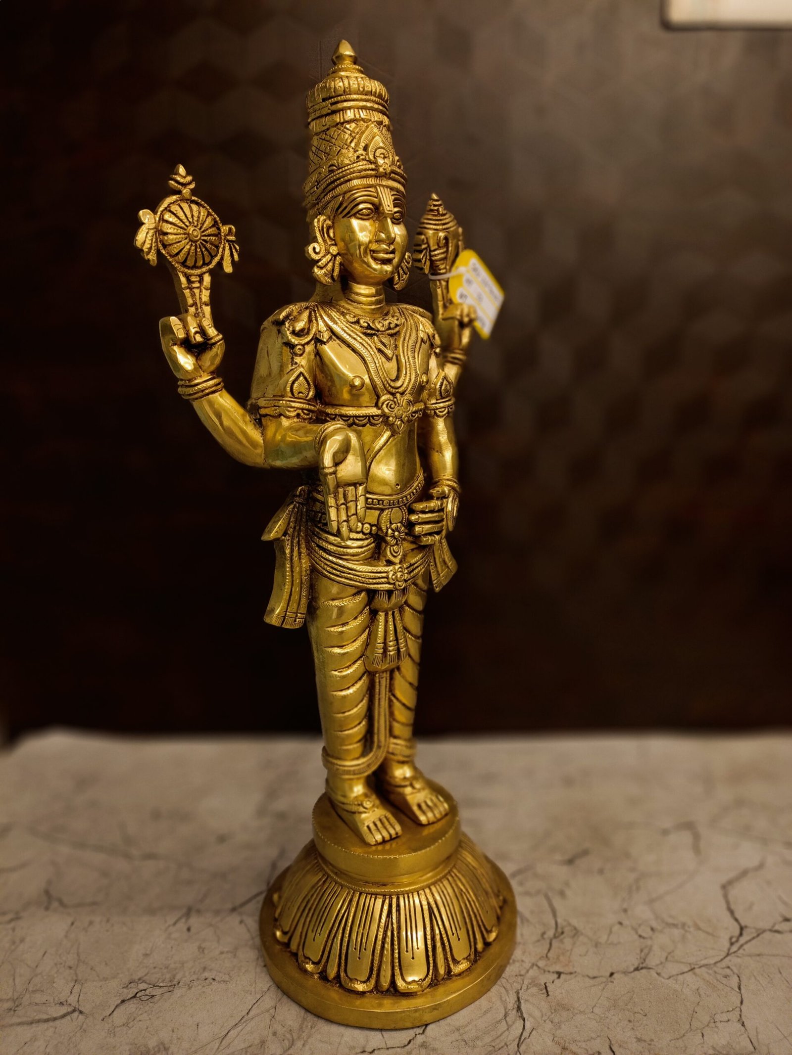 Brass Perumal Idol 23” - Image 3