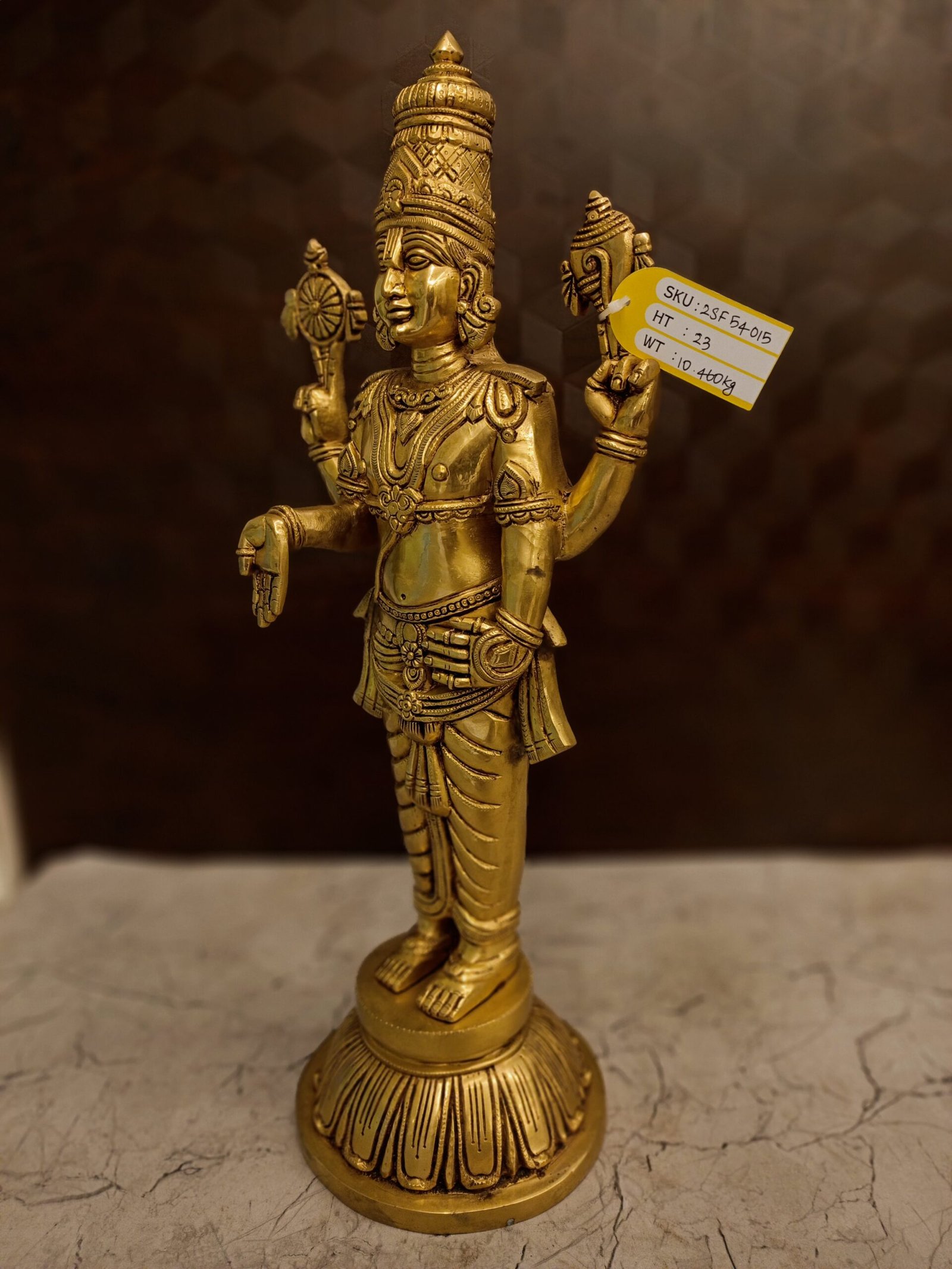Brass Perumal Idol 23” - Image 4