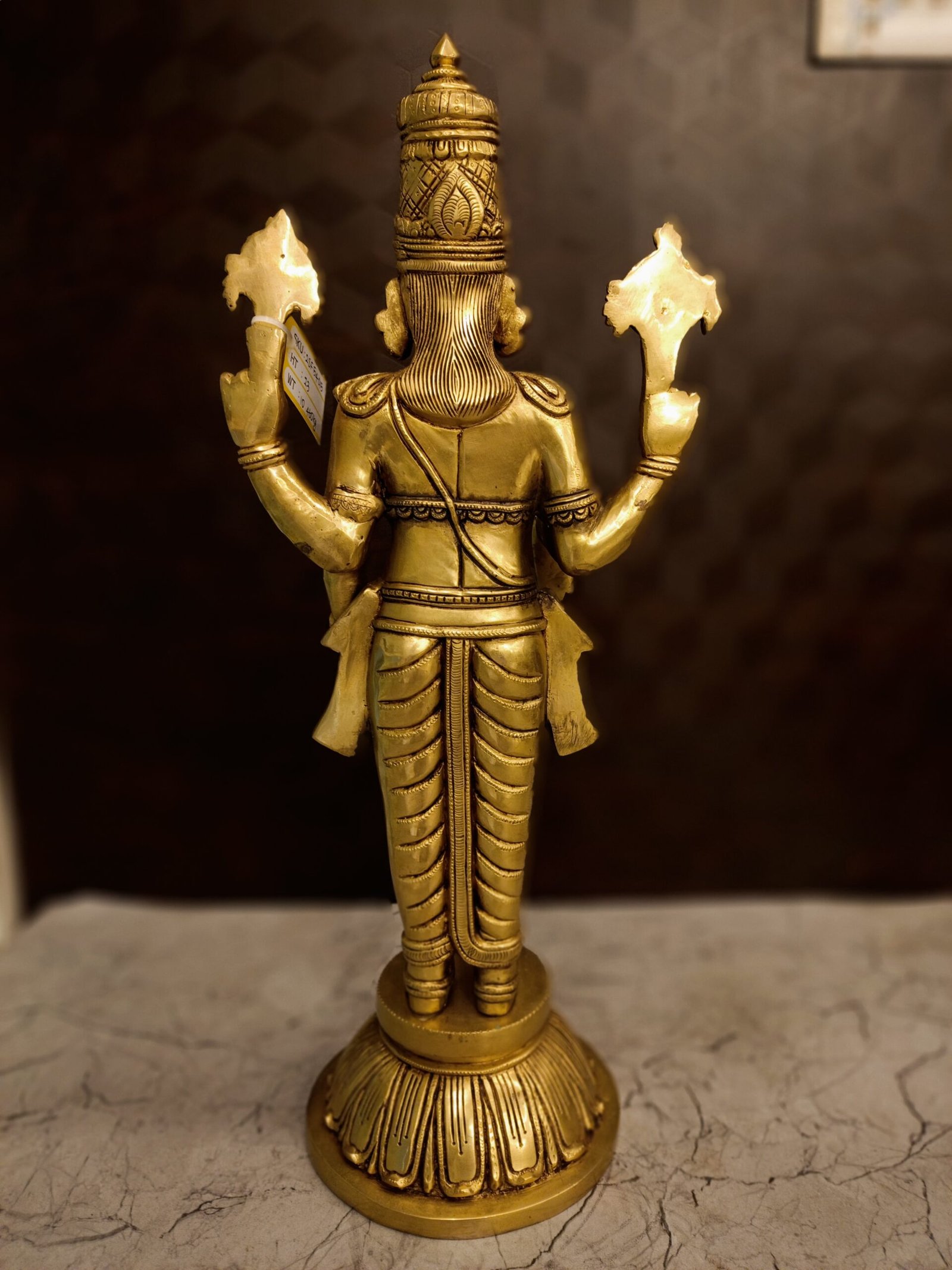 Brass Perumal Idol 23” - Image 2