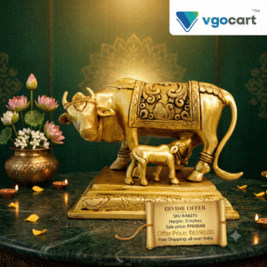Brass Gomatha On Base – 5”