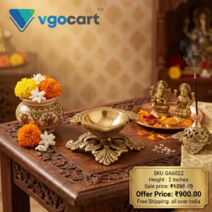 Brass Agal Diya Designer Base 2″