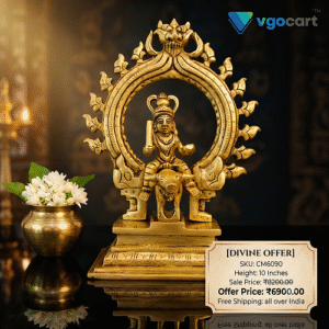 Brass Dharma Raja Idol 10”