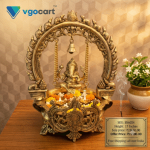 Brass Ganesh Uruli 17 ”