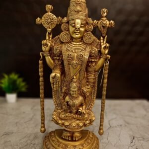 Brass Chain Balaji With Lakshmi – 19.5”