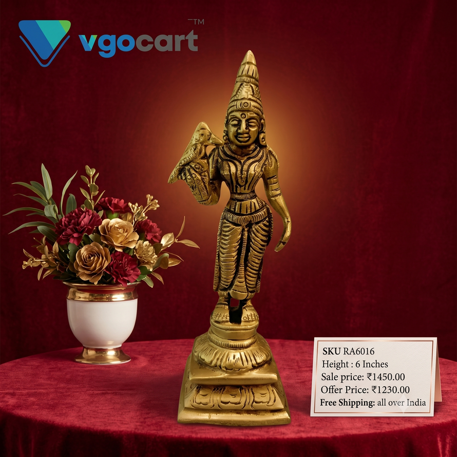 Brass Meenakshi Amman Idol 6″