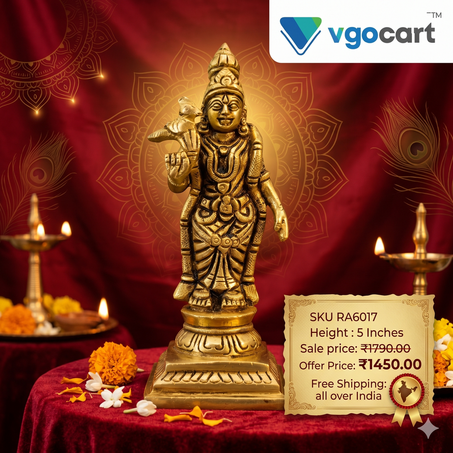 Brass Meenaktchi Amman – 5″