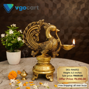 Brass Single Face Big Annam Diya – 8.5”