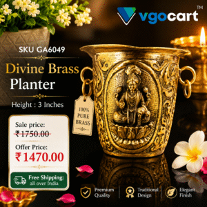 Brass Perumal with Lakshmi Padi 3 "