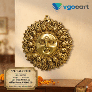 Brass Sun Face Wall Mount – 11.5”